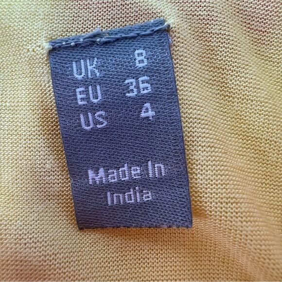 ASOS Swim Coverup Fringe Trim Yellow and Hot Pink Size 4 - Picture 8 of 9